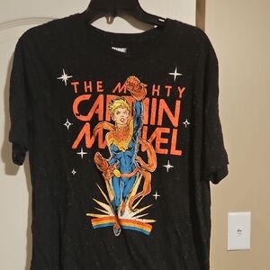 Captain Marvel Black Graphic Tee